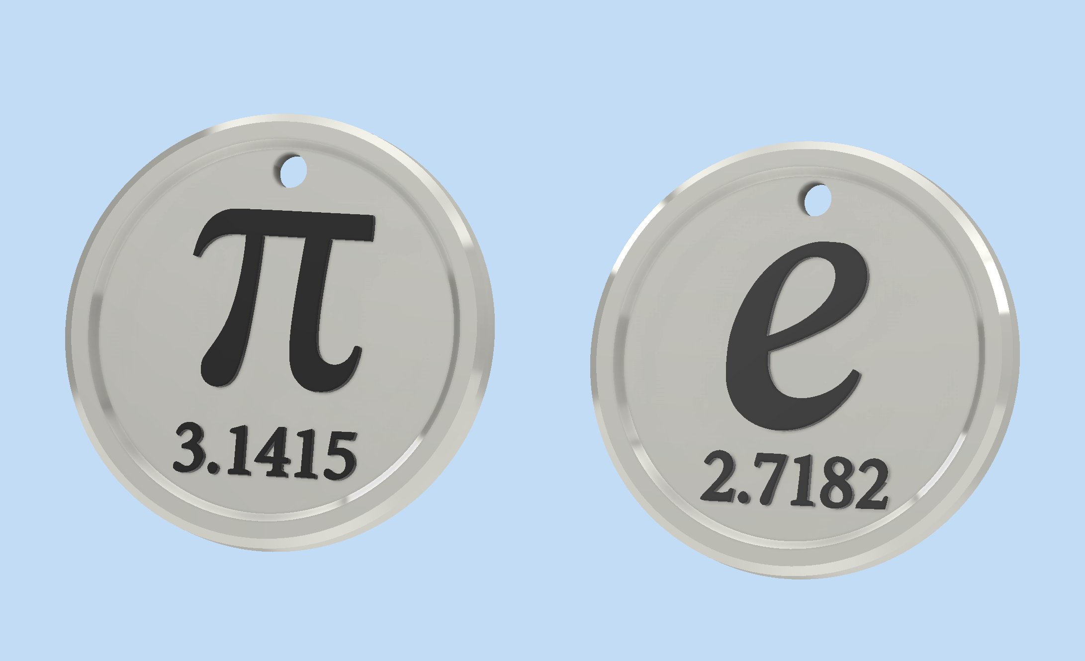 math keychain pendant