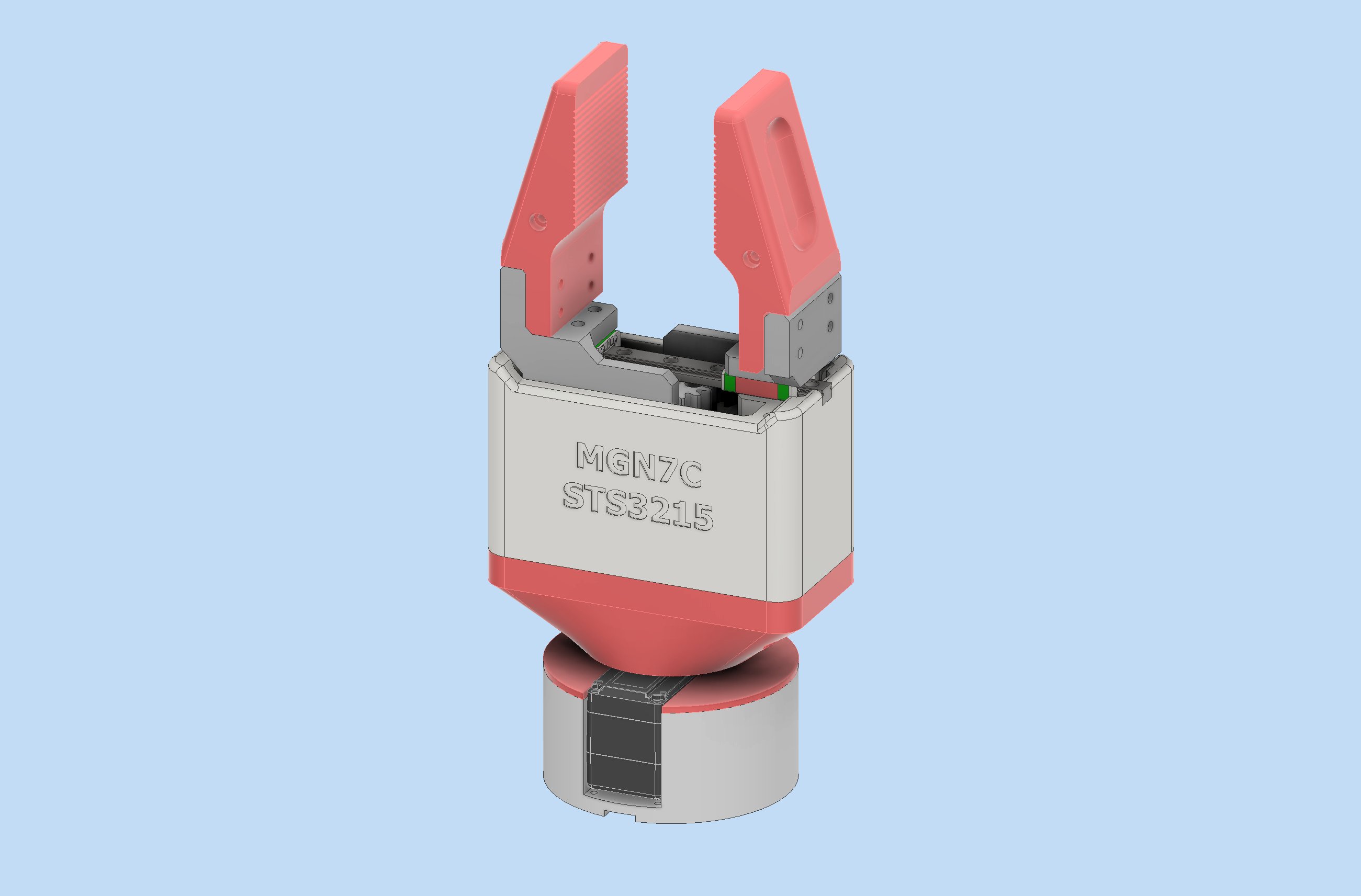 parallel finger robotic gripper sts3215 mgn7c