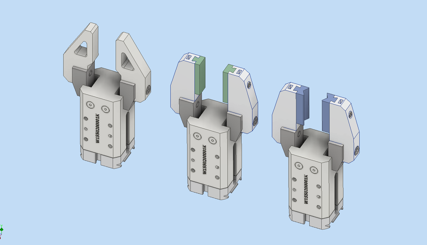 pneumatic gripper with parallel jaws