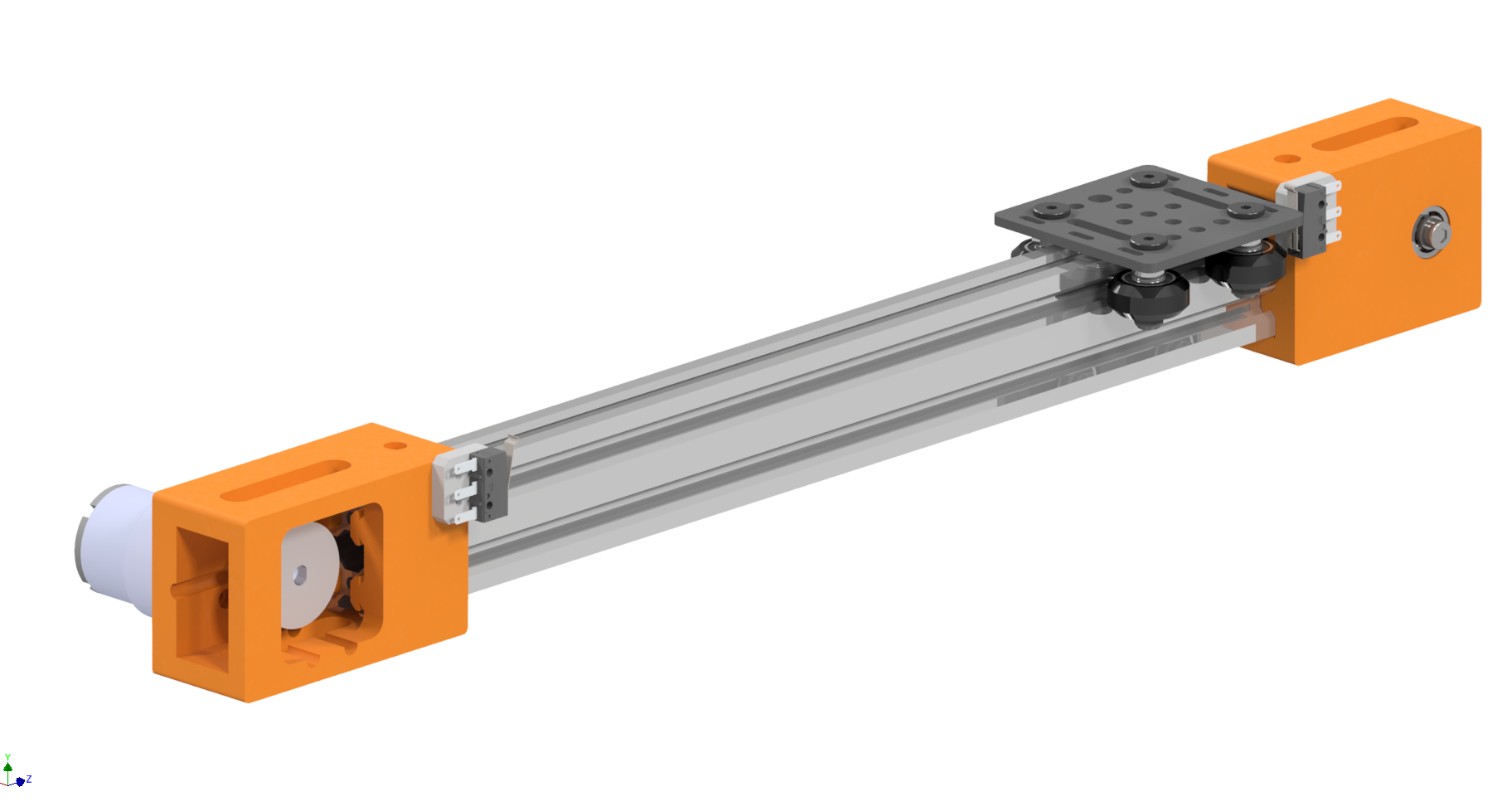 simple linear guide with gt2 timing belt driv