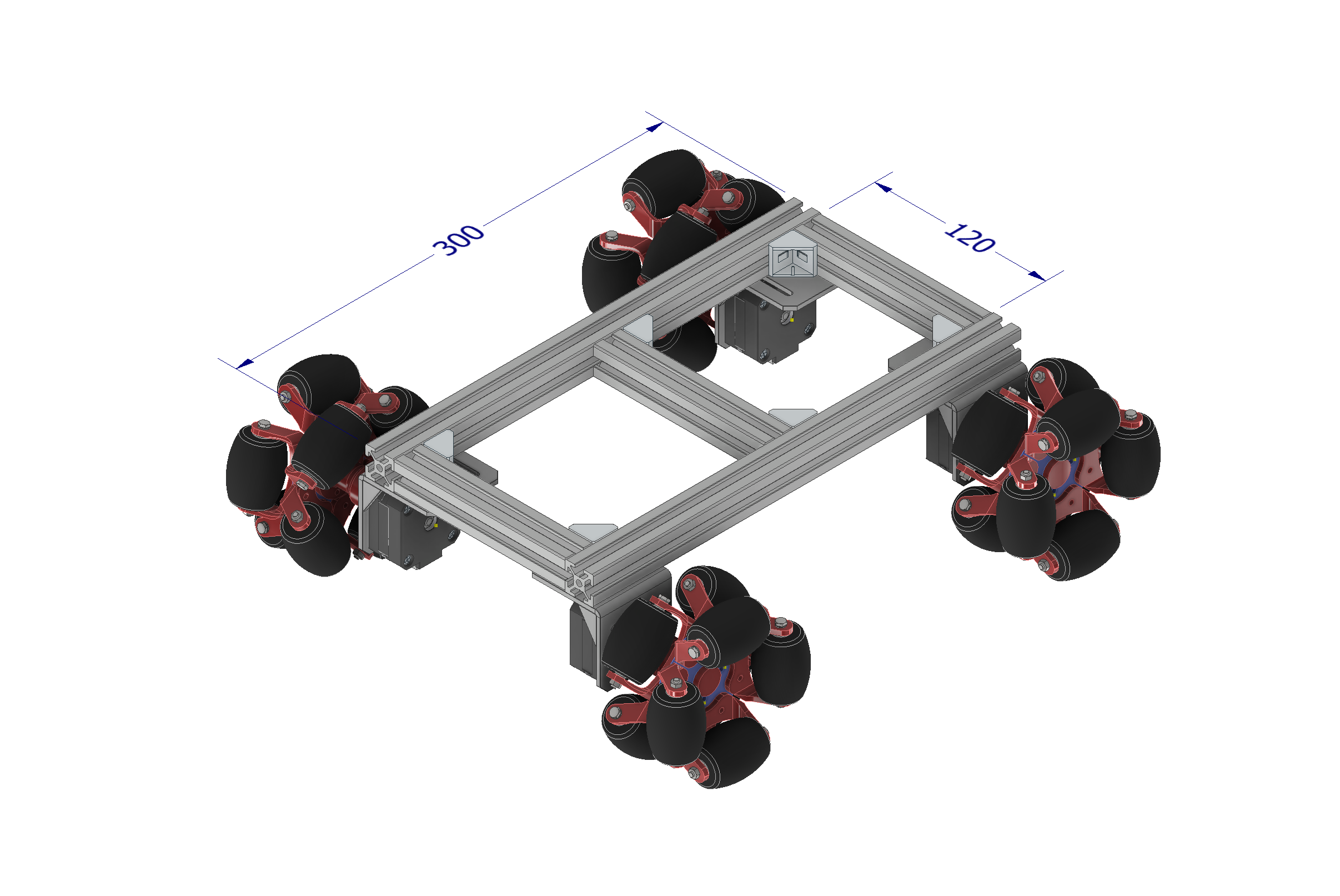 starting base for mecanum wheeled drone