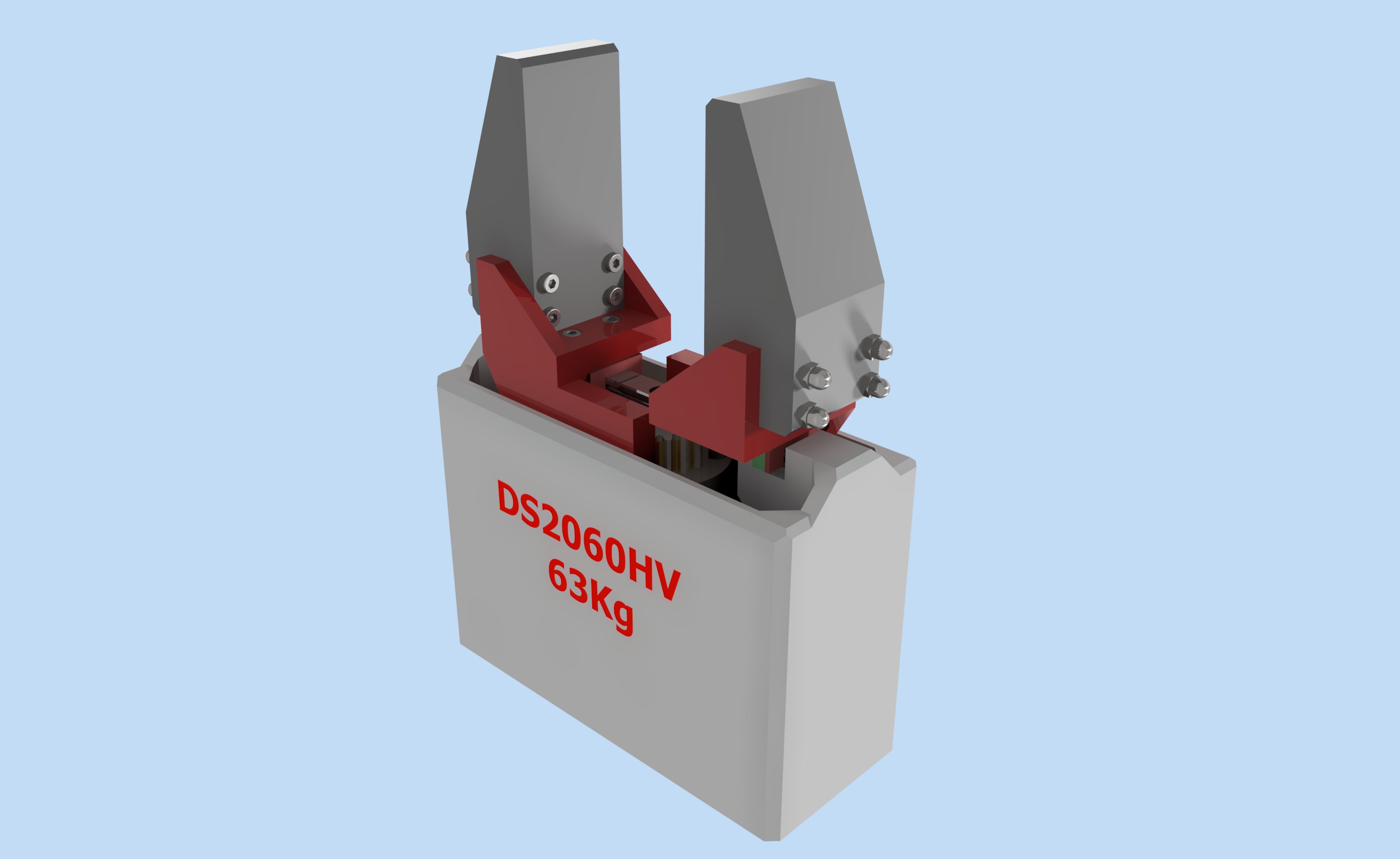 strong parallel finger robotic gripper with 62kg servo